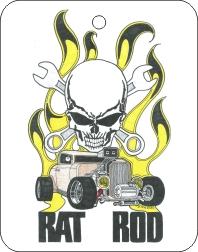  Rat Rod Skull Wrenched | My Air Freshener